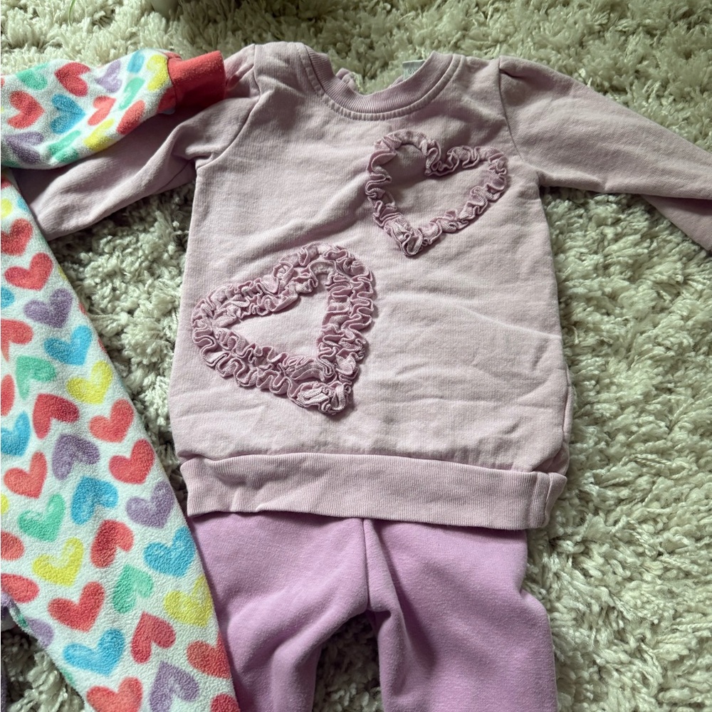 Colorful Heart Pattern Baby Onesie Bundle from Kids Headquarters - Picture 2 of 5